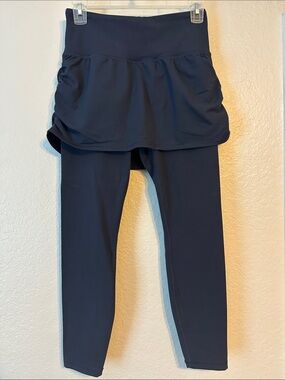 Athleta Navy Blue Elation 2-in-1 7/8 Tight Leggings skort
